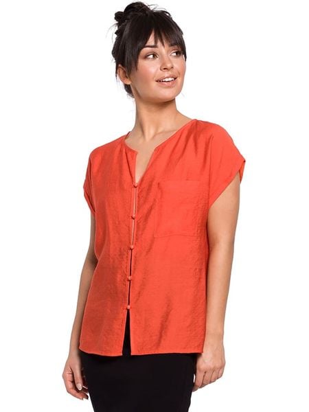 Be Wear Bluzka w kolorze pomarańczowym rozmiar: XXL. Pomarańczowe bluzki Be Wear, xxl, bez wzorów, bez kołnierzyka, bez ramiączek. Za 65.69 zł.