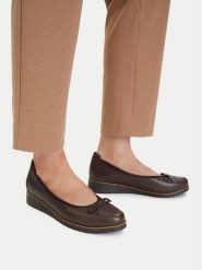 Lasocki Baleriny CEO-EST-TOMBA-01 Brązowy ciemny. Brązowe baleriny Lasocki, bez wzorów, ze skóry, bez obcasa. Za 179.99 zł.