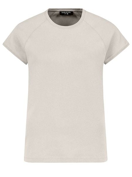 Sublevel Koszulka w kolorze jasnoszarym rozmiar: M. Szare bluzki Sublevel, m, bez wzorów, z bawełny, bez kołnierzyka, bez ramiączek. Za 56.99 zł.