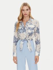 Guess Koszula W5GH03 WH4K2 Biały Regular Fit. Białe koszule Guess, xl, z aplikacjami, z wiskozy, bez kołnierzyka, bez ramiączek. Za 269.99 zł.