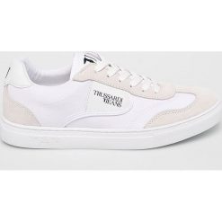Trussardi Jeans - Buty. Białe obuwie sportowe Trussardi Jeans, z gumy, bez zapięcia. W wyprzedaży za 359.90 zł.