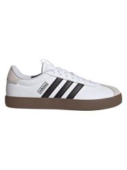 Adidas Skórzane sneakersy "Court 3.0" w kolorze biało-czarnym rozmiar: 42 2/3. Białe półbuty sznurowane Adidas, bez wzorów, z materiału, eleganckie, bez obcasa, bez zapięcia. Za 200.60 zł.