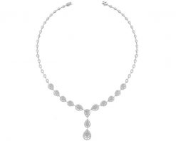 Naszyjnik z białego złota z brylantami - 5,10 ct - próba 750. Białe naszyjniki Apart, z brylantem, złote. Za 57,990.00 zł.