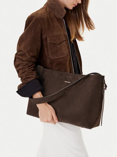 GINO ROSSI Torebka EO-LARA-513-518-2 Brązowy. Brązowe shopper Gino Rossi, bez wzorów, ze skóry, bez dodatków. Za 294.99 zł.