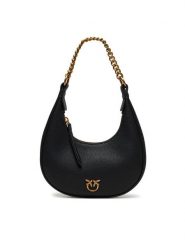 PINKO Torebka Brioche Hobo Mini AI 24-25 PLTT 101433 A29Q Czarny. Czarne listonoszki Pinko, bez wzorów, ze skóry, bez dodatków. Za 809.99 zł.