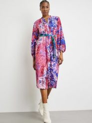 Gerry Weber Sukienka ze wzorem rozmiar: 38. Sukienki Gerry Weber, bez wzorów, z tkaniny, bez kołnierzyka, bez ramiączek, midi. Za 220.12 zł.