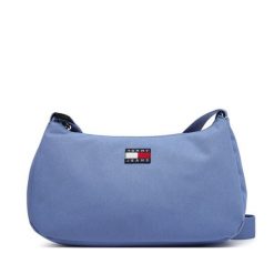 Torebka Tommy Jeans. Niebieskie torebki klasyczne Tommy Jeans, bez wzorów, z jeansu, bez dodatków. Za 249.99 zł.