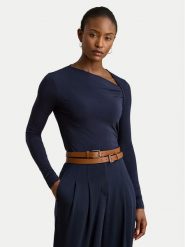 LAUREN RALPH LAUREN Bluzka 200980153001 Granatowy Slim Fit. Niebieskie bluzki Lauren Ralph Lauren, xl, bez wzorów, z lyocellu, bez kołnierzyka, bez ramiączek. Za 549.99 zł.