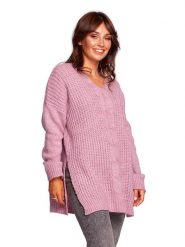 Be Wear Sweter w kolorze różowym rozmiar: S/M. Różowe swetry Be Wear, m, bez wzorów, z wełny, bez ramiączek. Za 179.95 zł.