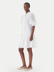 JOOP! Sukienka codzienna Dido 30102116 Biały Regular Fit. Białe sukienki Joop!, na co dzień, bez wzorów, z bawełny, bez kołnierzyka, bez ramiączek, proste. Za 1,249.00 zł.