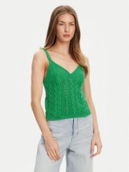 United Colors Of Benetton Top 101TDH01B Zielony Slim Fit. Zielone topy United Colors of Benetton, l, bez wzorów, z bawełny, bez kołnierzyka, bez ramiączek. Za 119.99 zł.