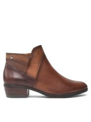 Pikolinos Botki W1U-8732C1 Brązowy. Brązowe botki Pikolinos, bez wzorów, ze skóry, bez obcasa, na płaskiej podeszwie, bez zapięcia. Za 659.99 zł.