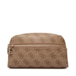Kosmetyczka Guess. Brązowe kufry i kosmetyczki Guess, z aplikacjami, bez dodatków. Za 269.99 zł.