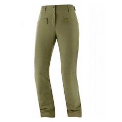 Damskie Spodnie Snowboardowe Edge. Zielone spodnie narciarskie Salomon, bez wzorów, snowboardowy. Za 543.99 zł.