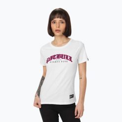 Koszulka damska Pitbull Tattoo. Białe koszulki sportowe PITBULL, bez wzorów, bez ramiączek. Za 99.99 zł.