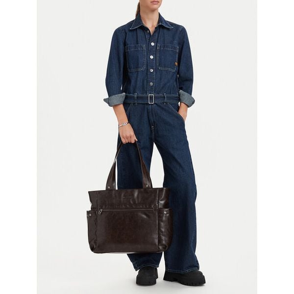 Torebka G-Star. Brązowe shopper G-Star, bez wzorów, retro, bez dodatków. Za 279.99 zł.