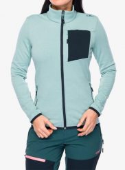 Bluza rozpinana damska CMP Kovyna. Zielone bluzy CMP, m, bez wzorów, z elastanu, bez kaptura. Za 268.39 zł.