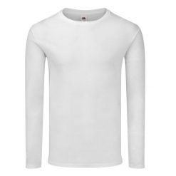 Koszulka Z Długim Rękawem Unisex Adult Iconic 140. Białe bluzki FRUIT OF THE LOOM, xl, bez wzorów, sportowe, bez kołnierzyka, bez ramiączek. Za 43.99 zł.