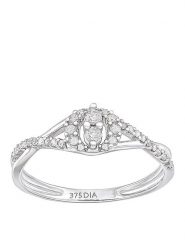 Revoni Złoty pierścionek z diamentami rozmiar: 55. Szare pierścionki Revoni, z diamentem, złote. Za 2,023.41 zł.