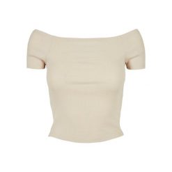 Damska koszulka off-shoulder Koszulka Urban Classics GT. Brązowe bluzki Urban Classics, bez wzorów, bez kołnierzyka, bez ramiączek. Za 90.00 zł.