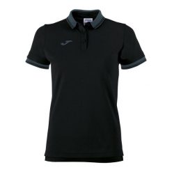 Koszulka polo do tenisa damska Joma Bali II. Czarne bluzki Joma, l, bez wzorów, sportowe, bez kołnierzyka, bez ramiączek. Za 168.25 zł.