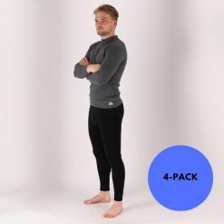 Legginsy termiczne damskie 4 szt. Czarne bielizna sportowa HEAT KEEPER, xl, bez wzorów, z materiału. Za 232.54 zł.
