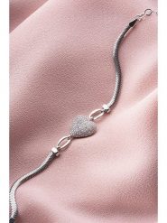 Lodie Silver Srebrna bransoletka z cyrkoniami rozmiar: onesize. Szare bransoletki Lodie Silver, z cyrkonią, srebrne. Za 180.49 zł.