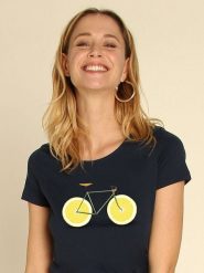 WOOOP Koszulka "Zest" w kolorze granatowym rozmiar: L. Niebieskie bluzki Wooop, l, bez wzorów, bez kołnierzyka, bez ramiączek. Za 37.45 zł.