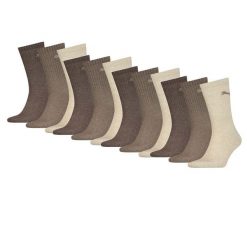 Skarpety sportowe Puma – 12 par – jasnobrązowy melanż. Brązowe skarpety Puma, bez wzorów, z bawełny. W wyprzedaży za 216.78 zł.