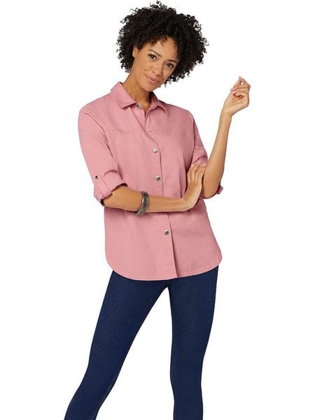 WITT WEIDEN Bluzka dżinsowa w kolorze jasnoróżowym rozmiar: 44. Różowe bluzki WITT WEIDEN, bez wzorów, bez kołnierzyka, bez ramiączek. Za 43.99 zł.