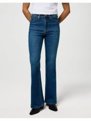 Wrangler Jeansy Montana Niebieski Flare Fit. Niebieskie jeansy Wrangler, bez wzorów. Za 399.00 zł.