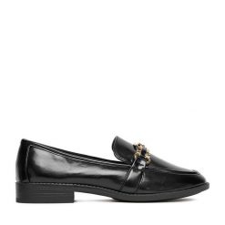 Lordsy JENNY. Czarne lordsy Jenny, bez wzorów, bez obcasa, bez zapięcia. Za 129.99 zł.