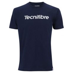 Koszulka Tecnifibre Team Cotton. Niebieskie bluzki TECNIFIBRE, bez wzorów, sportowe, bez kołnierzyka, bez ramiączek. Za 99.00 zł.