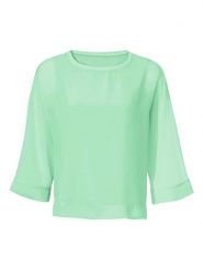 Heine Bluzka w kolorze zielonym rozmiar: 34. Zielone bluzki Heine, bez wzorów, bez kołnierzyka, bez ramiączek. Za 126.99 zł.