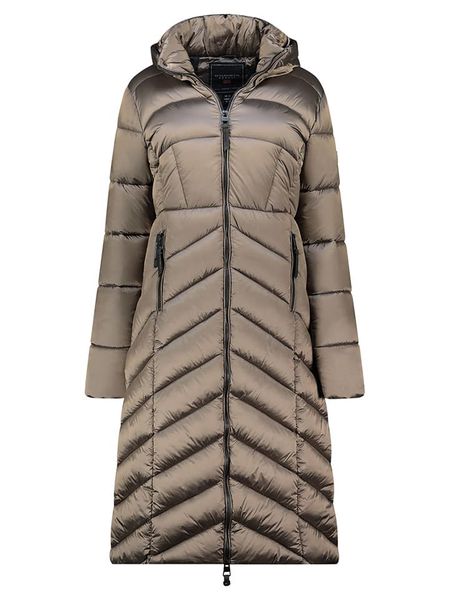 Geographical Norway Płaszcz pikowany "Blanche" w kolorze szarobrązowym rozmiar: XL. Brązowe płaszcze Geographical Norway, xl, bez wzorów, bez kaptura. Za 236.05 zł.