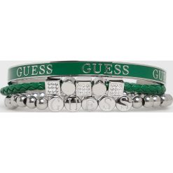 Guess Jeans - Bransoletki (3-pack). Zielone bransoletki Guess Jeans, metalowe. W wyprzedaży za 129.90 zł.