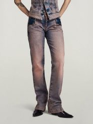 G-Star Dżinsy "Y2K" - Straight Flare fit - w kolorze niebiesko-lawendowym rozmiar: W27. Niebieskie jeansy G-Star, z aplikacjami. Za 267.92 zł.