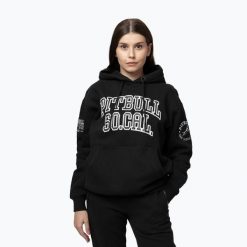 Bluza damska Pitbull Fiora Hooded. Czarne bluzy PITBULL, m, bez wzorów, z bawełny, bez kaptura. Za 189.99 zł.