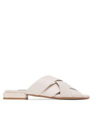 Gino Rossi Klapki 22922 Beżowy. Brązowe klapki Gino Rossi, bez wzorów, ze skóry, bez obcasa. Za 279.99 zł.