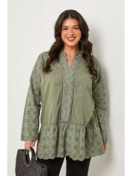 Curvy Lady Tunika w kolorze khaki rozmiar: 48/50. Brązowe tuniki Curvy Lady, bez wzorów, klasyczne, bez kołnierzyka, bez ramiączek. Za 127.65 zł.