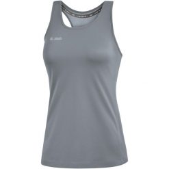 Damski tank top Jako top Run 2.0. Szare topy JAKO, bez wzorów, bez kołnierzyka, bez ramiączek. Za 127.00 zł.