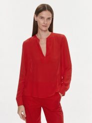 Tommy Hilfiger Bluzka WW0WW39665 Pomarańczowy Relaxed Fit. Brązowe bluzki TOMMY HILFIGER, bez wzorów, z wiskozy, bez kołnierzyka, bez ramiączek. Za 189.99 zł.