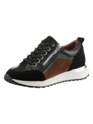 Heine Skórzane sneakersy w kolorze czarno-brązowym rozmiar: 41. Brązowe trampki Heine, bez wzorów, bez zapięcia. Za 154.95 zł.