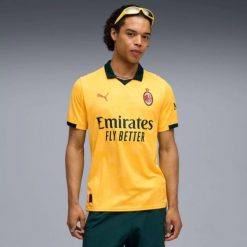 Koszulka piłkarska Puma AC Milan 25/26 Trzecia. Bluzki Puma, m, bez wzorów, z materiału, sportowe, bez kołnierzyka, bez ramiączek. Za 459.99 zł.