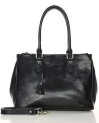 Shopperka skórzana MARCO MAZZINI czarna 417c. Czarne shopper bez wzorów, ze skóry, do ręki, bez dodatków. Za 559.55 zł.