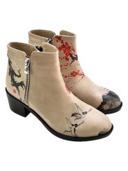 Goby Botki w kolorze beżowym ze wzorem rozmiar: 37. Brązowe botki Goby, bez wzorów, z materiału, z okrągłym noskiem, bez obcasa, bez zapięcia. Za 347.99 zł.