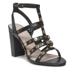 Sandały Ted Baker. Czarne sandały Ted Baker, bez wzorów, bez obcasa, na słupku, bez zapięcia. Za 359.99 zł.