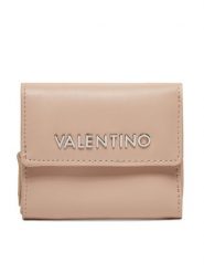 Valentino Mały Portfel Damski VPS5YF802 Różowy. Czerwone portfele Valentino, bez wzorów, ze skóry. Za 169.99 zł.