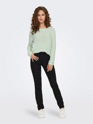 ONLY Sweter w kolorze jasnozielonym rozmiar: XL. Zielone swetry Only, xl, bez wzorów, ze splotem, bez ramiączek. Za 79.21 zł.