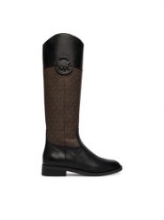 MICHAEL Michael Kors Kozaki Kimmee 40F6KMFB5B Brązowy ciemny. Brązowe kozaki MICHAEL Michael Kors, ze skóry, bez obcasa, na płaskiej podeszwie, bez zapięcia. Za 1,239.00 zł.